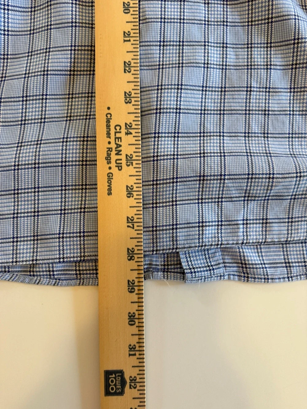 Banana Republic Men’s Tailored Fit Dress Shirt – Size Small – Light Blue Plaid